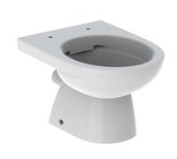 Lavabo WC a colonna Keramag Renova Nr.1, senza bordo, scarico orizzontale, forma parzialmente chiusa, Colorazione: Bianco - 500.480.01.2