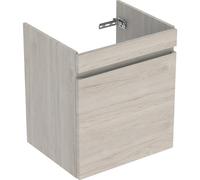 Geberit Renova Plan armoire sous lavabo, avec un tiroir et un tiroir intérieur, 53,6x60,6x44,6cm, 501905001, 501905001, Colorazione: Noce hickory chiaro / lamina strutturata - CM