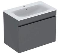 Geberit Renova Plan ensemble lavabos avec meuble sous lavabo, 1 tiroir, 80x62,2x48cm, 501916JK1, 501916JK1, Colorazione: Lavabo: bianco, frontale/carcassa: lava/laccato opaco - CM