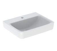 Geberit Renova Plan, lavabo, 55x44 cm, 1 foro per rubinetto, senza sfioratore, 501633, Colorazione: bianco/KeraTect - 501.633.00.8