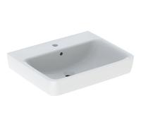 Geberit Renova Plan, lavabo, 60x48 cm, 1 foro per rubinetto, con sfioratore, 501636, Colorazione: Bianco - 501.636.00.1