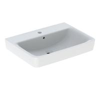 Geberit Renova Plan, lavabo, 65x48 cm, 1 foro per rubinetto, con sfioratore, 501640, Colorazione: Bianco - 501.640.00.1