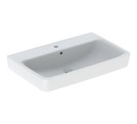 Geberit Renova Plan, lavabo, 75x48 cm, 1 foro per rubinetto, con sfioratore, 501690, Colorazione: bianco/KeraTect - 501.690.00.8