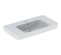 Geberit Renova Plan, lavabo da appoggio con ripiano, 90x48 cm, 1 foro per rubinetto, con sfioratore, 501728, Colorazione: Bianco - 501.728.00.1