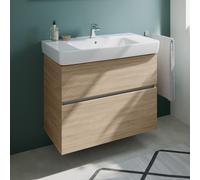 Geberit Renova Plan lavabo, evineo ineo5 evo mobile La: 90 cm, 2 scomparti estraibili, con maniglia incassata,, 501702008+BE0990OA, Renova Plan [Mobili da Bagno > Mobili con Lavabo Integrato]