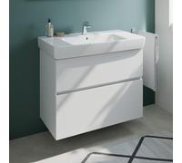 Geberit Renova Plan lavabo, evineo ineo5 evo mobile La: 90 cm, 2 scomparti estraibili, con maniglia incassata,, 501702001+BE0990WH, Renova Plan [Mobili da Bagno > Mobili con Lavabo Integrato]