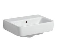 Geberit Renova Plan, lavamano, 45x34 cm, senza foro per rubinetto, con sfioratore, 501626, Colorazione: bianco/KeraTect - 501.626.00.8