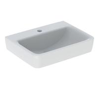 Geberit Renova Plan, lavamano, 50x38 cm, 1 foro per rubinetto, senza sfioratore, 501629, Colorazione: Bianco - 501.629.00.1