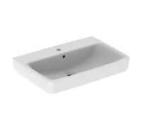 Geberit Renova Plan, lavabo, 60x48 cm, 1 foro per rubinetto, con sfioratore, 501636, Colorazione: Bianco - 501.636.00.1