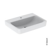 Geberit Renova Plan, lavabo, 65x48 cm, 1 foro per rubinetto, senza sfioratore, 501641, Colorazione: bianco/KeraTect - 501.641.00.8