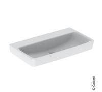 Geberit Renova Plan, lavabo, 85x48 cm, senza foro per rubinetto, senza sfioratore, 501701, Colorazione: bianco/KeraTect - 501.701.00.8