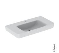 Geberit Renova Plan, lavabo avec tablette, 90x48 cm, 1 trou pour robinet, sans trop-plein, 501703, 501703008, 501703008, Colorazione: bianco/KeraTect - CM