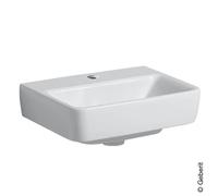 Geberit Renova Plan, lavamano, 45x34 cm, 1 foro per rubinetto, senza sfioratore, 501625, Colorazione: bianco/KeraTect - 501.625.00.8