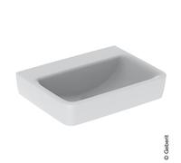 Geberit Renova Plan, lavamano, 50x38 cm, senza foro per rubinetto, senza troppopieno, 501631, Colorazione: bianco/KeraTect - 501.631.00.8