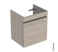 Mobiletto per lavabo Geberit Renova Plan, con 1 cassetto, 63,4x60,6x44,6 cm, 501907, Colorazione: Noce hickory chiaro / lamina strutturata - CM