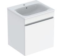 Geberit Renova Plan Set avec lavabo et armoire basse, 1 tiroir, 55x62,2x48cm, 501914, 501914018, 501914018, Colorazione: Lavabo: bianco / KeraTect, frontale/carcassa: bianco / laccato lucido - CM