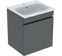 Geberit Renova Plan set con lavabo e mobiletto, 1 cassetto, 60x62,2x48cm, 501915, Colorazione: Lavabo: bianco / KeraTect, frontale/carcassa: lava / laccato opaco - 501.915.JK.8