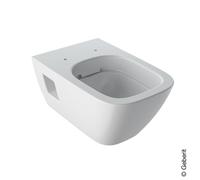Keramag Renova Nr. 1 Plan WC sospeso, lavabo, senza bordo, sospeso, parzialmente chiuso, 500.378., Colorazione: Bianco, con KeraTect - 500.378.01.8