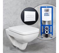 Geberit Renova Plan WC sospeso & Tellkamp sedile WC con elemento incasso neeos,, 202150000+16601WH#SET, Renova; Renova Plan bianco [WC > WC con Elementi Incasso]