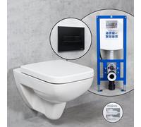 Geberit Renova Plan WC sospeso & Tellkamp sedile WC con elemento incasso neeos,, 202170600+16601BM#SET, Renova; Renova Plan bianco [WC > WC con Elementi Incasso]
