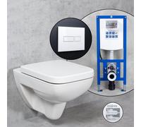 Geberit Renova Plan WC sospeso & Tellkamp sedile WC con elemento incasso neeos,, 202170600+16601WH#SET, Renova; Renova Plan bianco [WC > WC con Elementi Incasso]