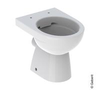 Lavabo WC a colonna Keramag Renova Nr.1, senza bordo, scarico orizzontale, forma parzialmente chiusa, Colorazione: Bianco, con KeraTect - 500.480.01.8