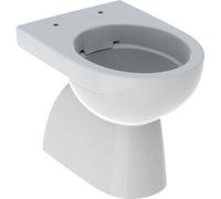 WC a colonna Keramag Renova con sciacquone a basso livello, scarico verticale, forma parzialmente chiusa, senza bordi, Colorazione: Bianco - 500.399.01.2