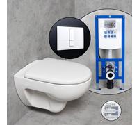 Geberit Renova WC sospeso & Tellkamp sedile WC con elemento incasso neeos,, 203040600+16791WH#SET, Renova; Renova Plan bianco [WC > WC con Elementi Incasso]