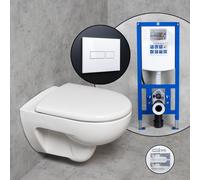 Geberit Renova WC sospeso & Tellkamp sedile WC con elemento incasso neeos,, 203050600+16601WH#SET, Renova; Renova Plan bianco [WC > WC con Elementi Incasso]