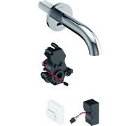 Geberit - Rubinetto elettronico Geberit Piave per lavandino, montaggio da parete, Servizio di rete, per scatola funzionale: incasso cromato lucido L17 cm senza miscelatore, 116.261.21.1)