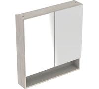 Geberit Selnova Square armadietto 58.8x17x85 cm con specchio noce 501.267.00.1