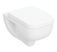 Geberit Selnova Square set vaso wc con copriwater sospeso senza brida con scarico a vortice bianco lucida 503.154.00.1