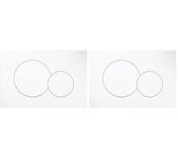 GEBERIT serie 115.770.11.5 Placca bianca per cassetta incasso Sigma 01 (Confezione da 2)