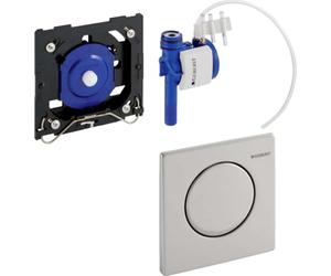 Geberit, Set esterno per miscelatore monocomando vasca/doccia HyTouch pneumatico, Design Mambo, in acciaio INOX, 116013FW1