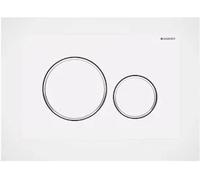Geberit Sigma20 plaques de déclenchement pour rinçage à 2 quantités, 115.882.01.1, 115.882.01.1, Colorazione: laccato opaco bianco, rivestimento facile da pulire / bianco
