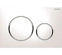 Piastra attuatore Geberit Sigma20 per il lavaggio a 2 volumi, colorazione: bianco / cromo lucido cromato