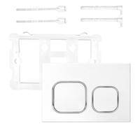 Geberit Sigma - Piastra di ricambio per WC, colore argento opaco, doppio risciacquo, 2/4 litri, piastra di azionamento universale per UP300, UP320, 242 x 162 mm