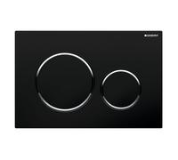 Geberit Sigma20 - Pulsante di azionamento Sigma20, nero / cromo 115.882.KM.1
