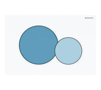 Geberit Sigma01 piastra di comando per doppio scarico, per WC Bambini, 115.770., Colorazione: Bianco, pulsante blu oceano/azzurro - CM