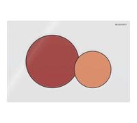 Geberit Sigma01 piastra di comando per doppio scarico, per WC Bambini, 115.770., Colorazione: Bianco, pulsante rosso carminio/arancio