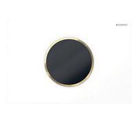 Geberit Sigma10 - Placca di comando elettronica, alimentazione a batteria, bianco/oro 115.908.KK.6