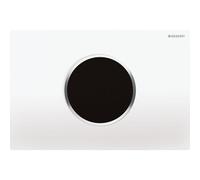 UnitÃ di comando per WC Geberit con azionamento elettrico del risciacquo, senza contatto, Sigma10, con comando a infrarossi, 115.907., Colorazione: bianco / cromo lucido cromato - 115.907.KJ.6