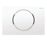 Piastra attuatore Geberit Sigma10 per il lavaggio a filo/stop, colorazione: bianco / cromo lucido cromato