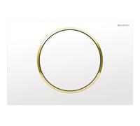 Piastra attuatore Geberit Sigma10 per il lavaggio a filo/stop, colorazione: bianco / placcato oro