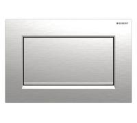 Geberit Sigma10 plaques de déclenchement, pour rinçage-arrêt, à visser, plaque de rinçage, 115.893.KX.1, 115.893.KX.1, Colorazione: cromo spazzolato, rivestimento facile da pulire / cromo lucido