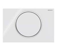 Geberit Sigma10 Plaques de déclenchement pour rinçage-arrêt, rond, 115.758.KJ.5, 115.758.KJ.5, Colorazione: bianco / cromo lucido cromato