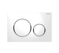 Piastra attuatore Geberit Sigma20 per il lavaggio a 2 volumi, colorazione: bianco / cromo lucido cromato