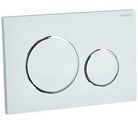 Piastra attuatore Geberit Sigma20 per il lavaggio a 2 volumi, colorazione: bianco / cromo lucido cromato