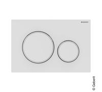 Placca Geberit Sigma20 RouBianco Verniciato Opaco / Bianco Doppio Tasto | 115