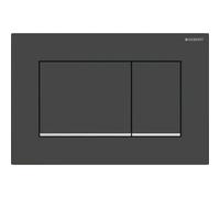 Geberit Sigma30 - Placca di comando Sigma30, nero opaco/cromo 115.883.14.1